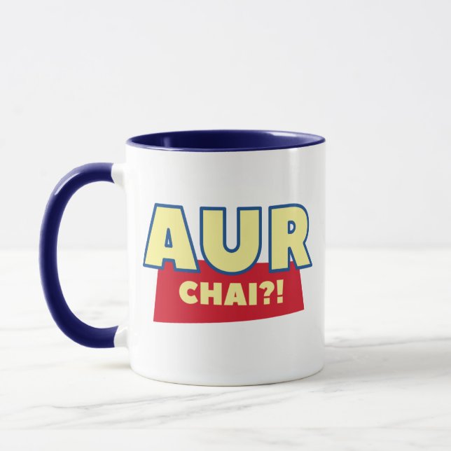 Mug Aur chai ? Funny Chai Indian Food Pun Thé Café (Gauche)