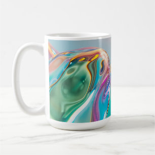 Mug Aura esthétique dégradé en métal liquide holograph