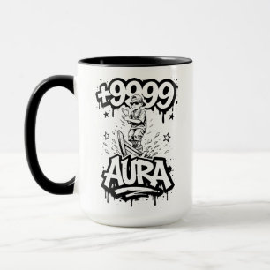 Mug Aura Farming Plus 9999 Bateau Enfant Mème