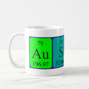 Mug Austin nom de table périodique