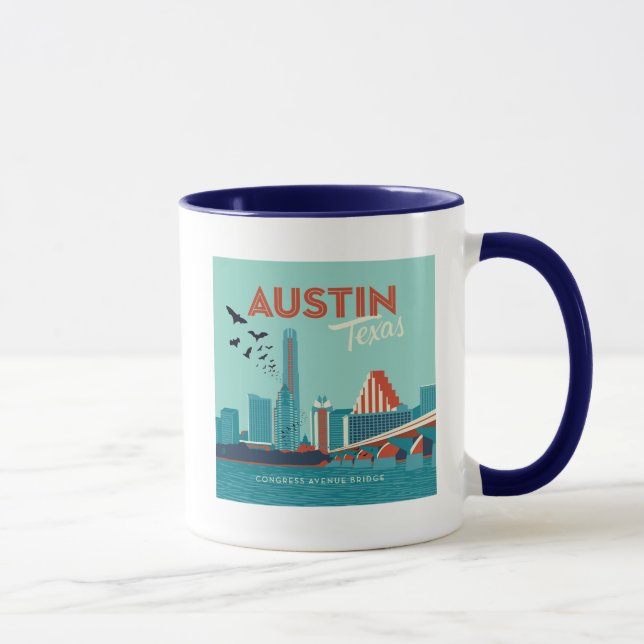 Mug Austin, Texas | Pont de l'Avenue du Congrès (Droite)
