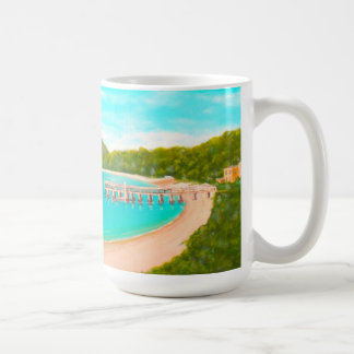 Mug Australian Painting Blue Water Beach Pier
