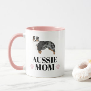 Mug Australian Shepherd blue merle dog maman avec phot