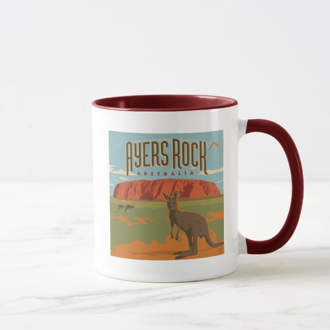 Mug Australie | Ayers Rock Kangaroos (Droite)