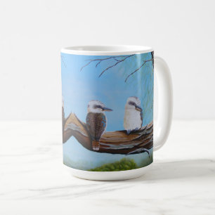 Mug Australie Kookaburras Oiseaux Peinture de la faune