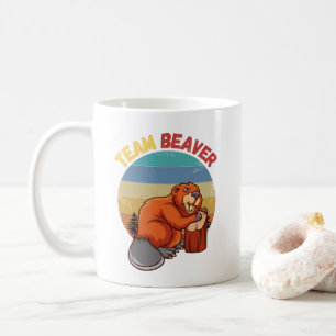Mug Auteur de castors rétro Sunset Beavers
