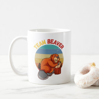 Mug Auteur de castors rétro Sunset Beavers