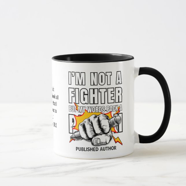 Mug AUTEUR PAS UN COMBATTRE Auteur NaNoWriMo (Droite)