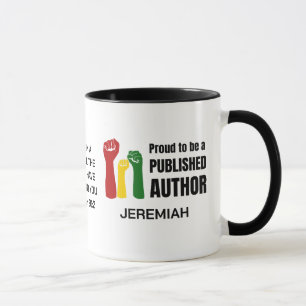 Mug Auteur publié personnalisé chrétien fier NOIR
