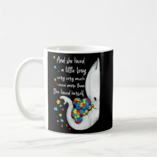 Mug Autism Awareness Cute Elephant Maman et Kid
