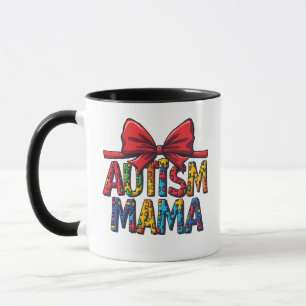 Mug Autism Mama Bow Coquette Maman Sensibilisation sur