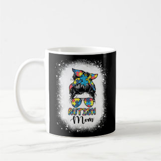 Mug Autism Mom Messy Bun Autistic Sensibilisation sur