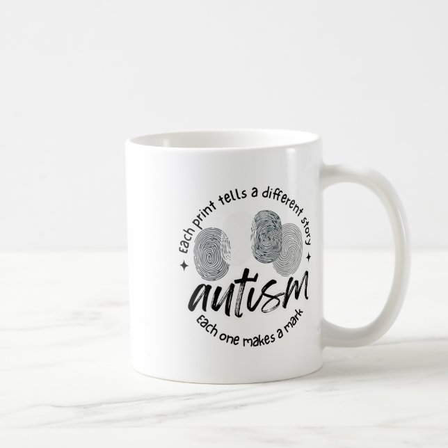 Mug Autisme D'Empreinte Chaque Impression Raconte Une  (Droite)