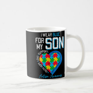 Mug Autisme porte du bleu pour la sensibilisation au f