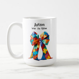 Mug Autisme : Portez le ruban