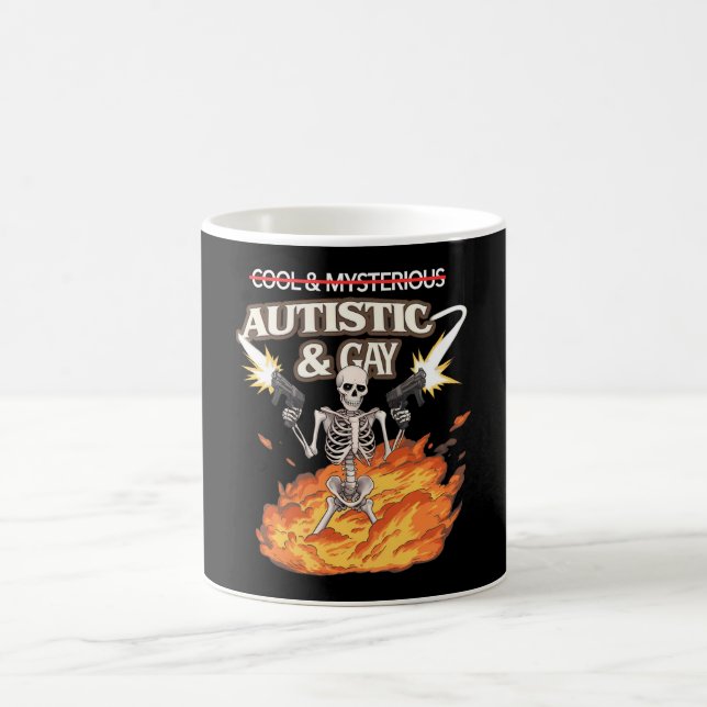 Mug Autistique et Squelette Gay Sensibilisation sur l' (Centre)