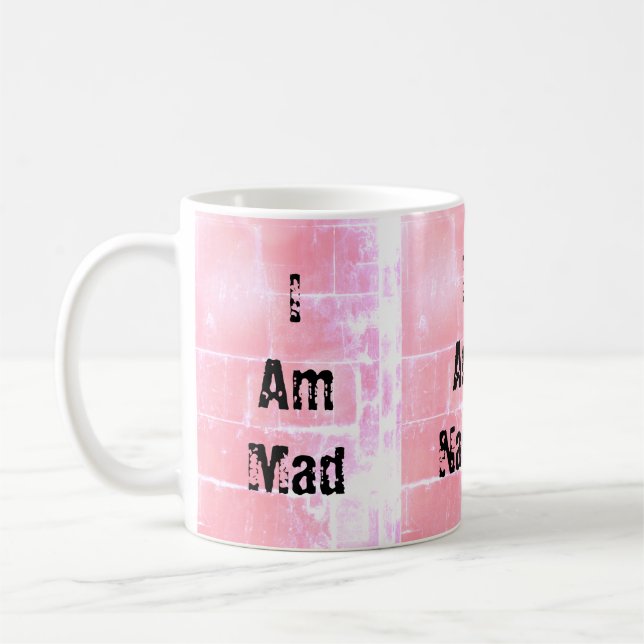 Mug Auto-Expression Texte Rustique Rose Arrière - plan (Gauche)