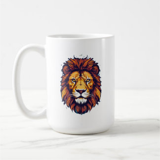 Mug autocollant de lion