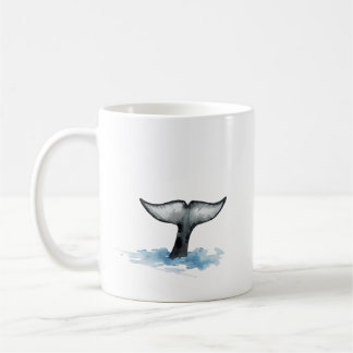 Mug Autocollants de lobes de queue d'orque à l'aquarel