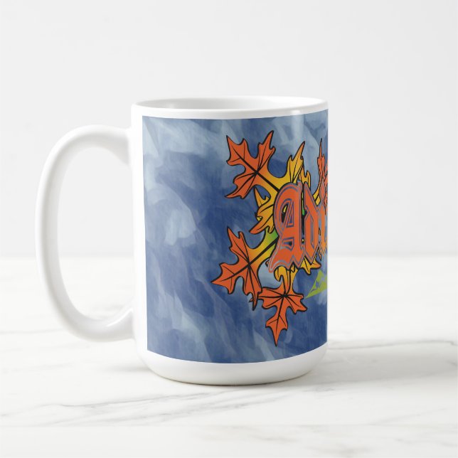 Mug Automne à Adirondacks New York Blue Sky Bckgrad (Gauche)