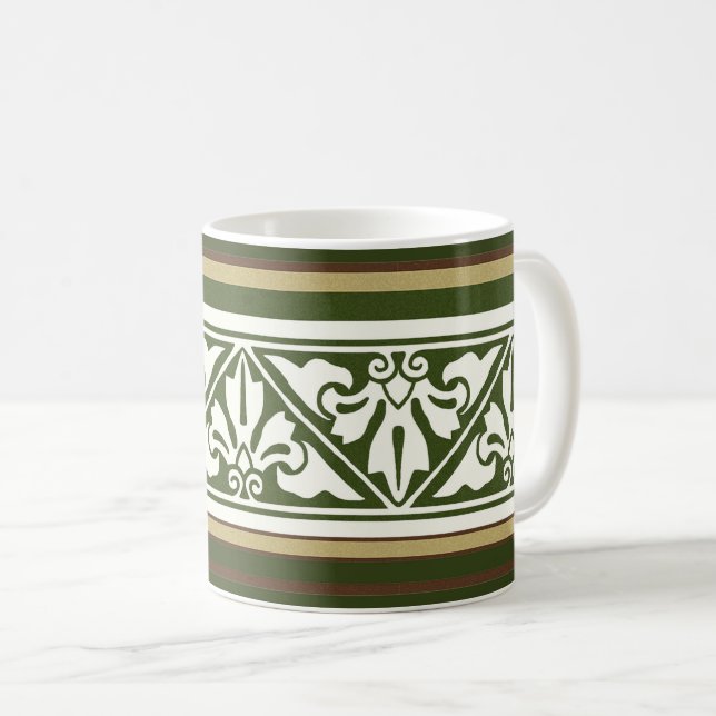 Mug Automne Couleurs Gothique Revival Feuille Frontale (Devant droit)