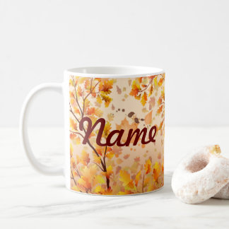 Mug Automne Feuilles d'automne Personnalisé Café Mug, 