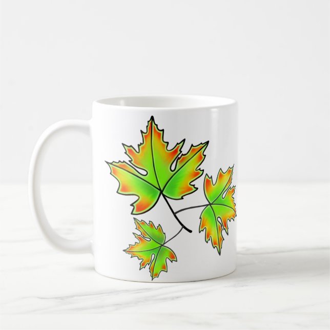Mug Automne Feuilles élégant automne botanique (Gauche)