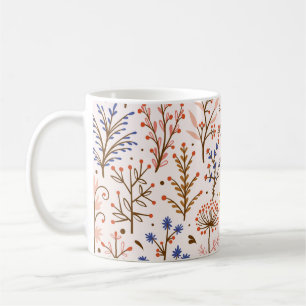 Mug Automne Floral Motif sans couture. Doodle Plante, 