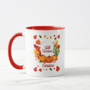 Mug Automne Personnalisé, Saison Citrouille Mug Au