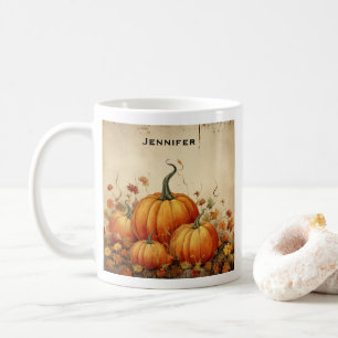 Mug Automne Rustique Orange Citrouille