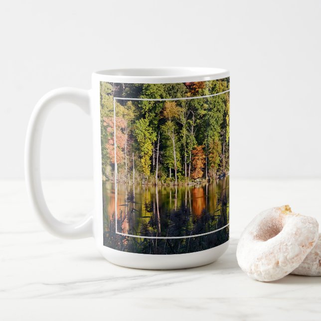 Mug Automne Sur Beardsley Pond (Avec donut)