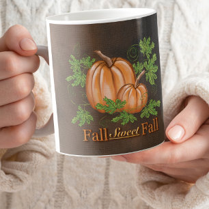 Mug Automne Sweet automne Citrouilles Brown rustique