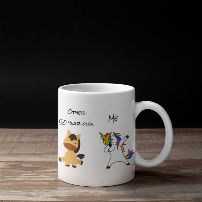 Mug Autres 50 Ans Anniversaire Unicorne (Créateur téléchargé)