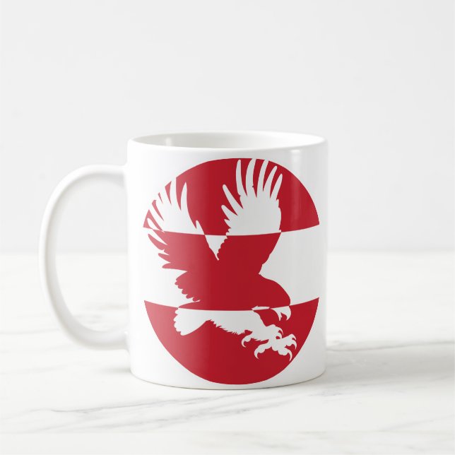 Mug Autriche Aigle noire Drapeau animal national autri (Gauche)