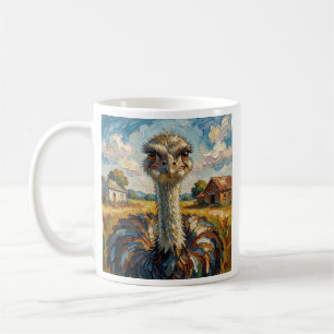 Mug Autruche drôle Impasto dans un Ranch Personnalisé