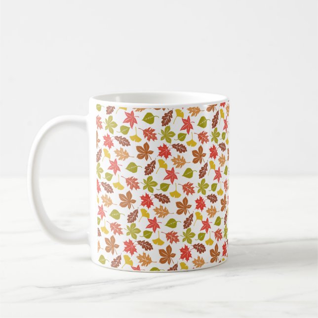 Mug Autumn Leaves Colorful Pattern (Gauche)