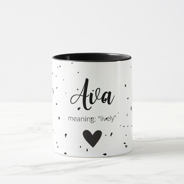 Mug Ava Nom Signifiant Filles Enfants Filles Femmes Mi (Centre)