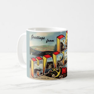 Mug avec carte postale vintage de Bar Harbor