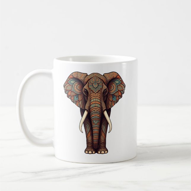 Mug avec conception d'éléphants (Gauche)