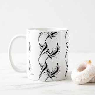 Mug avec design abstrait noir et blanc