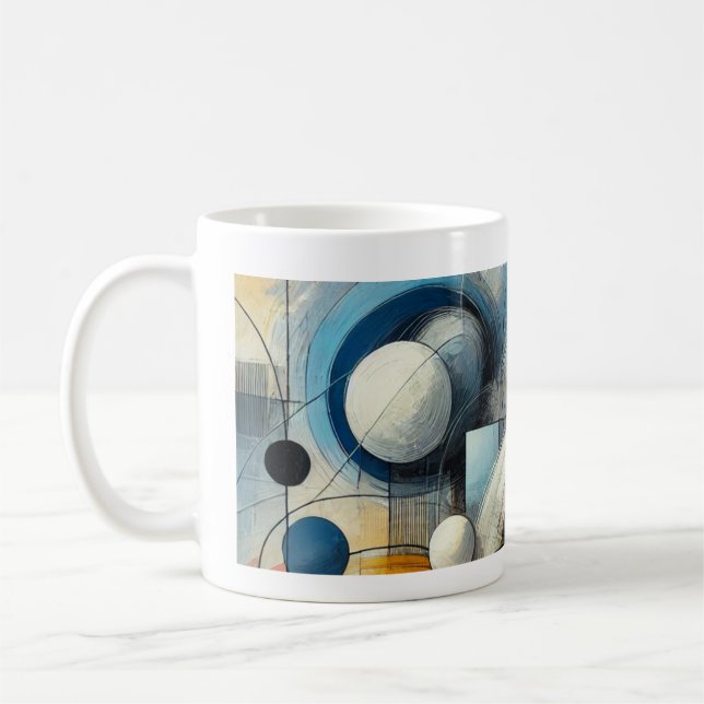 Mug avec dessin abstrait (Gauche)