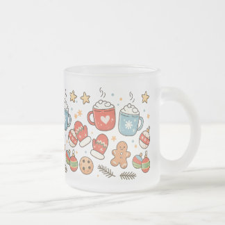 Mug avec dessins de Noël mignons et cosy