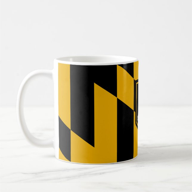 Mug avec Drapeau de Baltimore City, Maryland, USA (Gauche)
