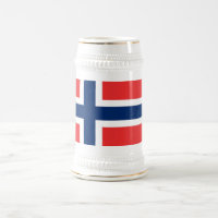 Mug avec drapeau de la Norvège