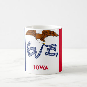 Mug avec drapeau de l'Etat de l'Iowa - USA