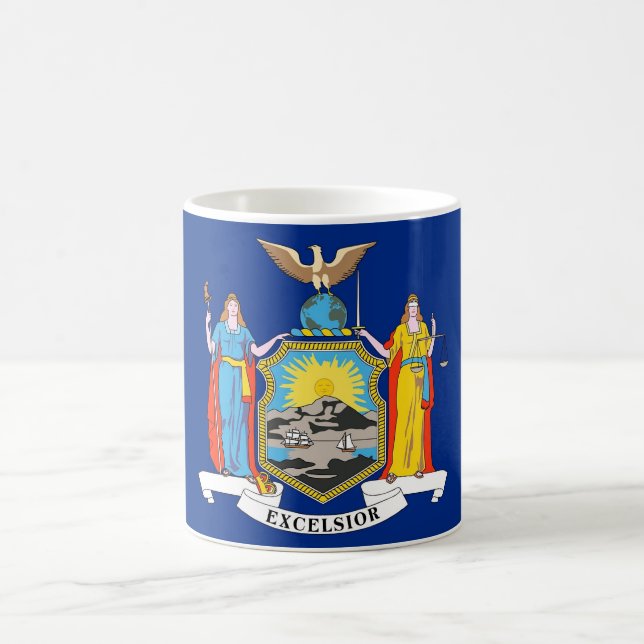 Mug avec drapeau de l'État de New York - USA (Centre)