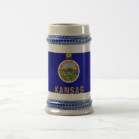 Mug avec drapeau de l'Etat du Kansas -USA