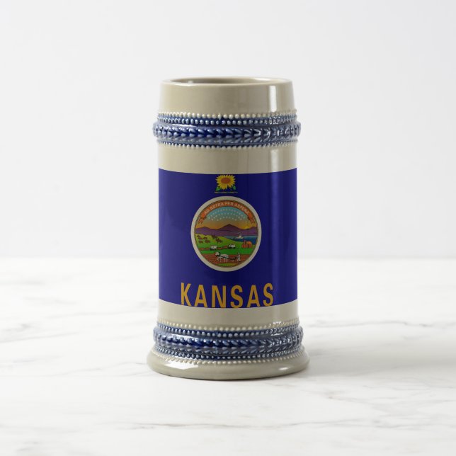Mug avec drapeau de l'Etat du Kansas -USA (Centre)