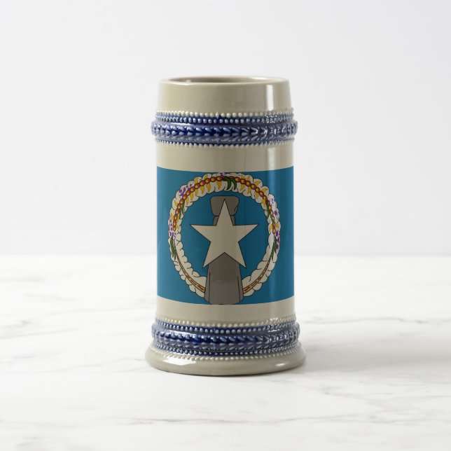 Mug avec drapeau des îles Mariannes du Nord-États- (Centre)