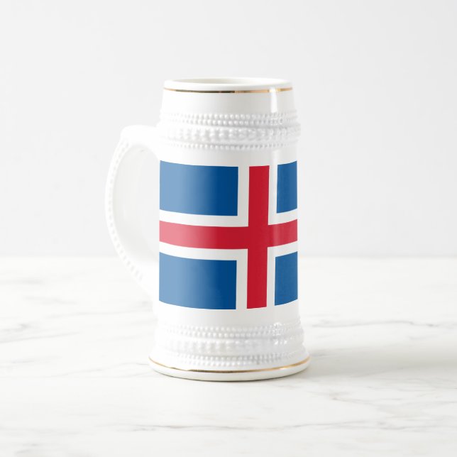 Mug avec drapeau d'Islande (Devant gauche)